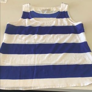 Loft striped sleeveless shell